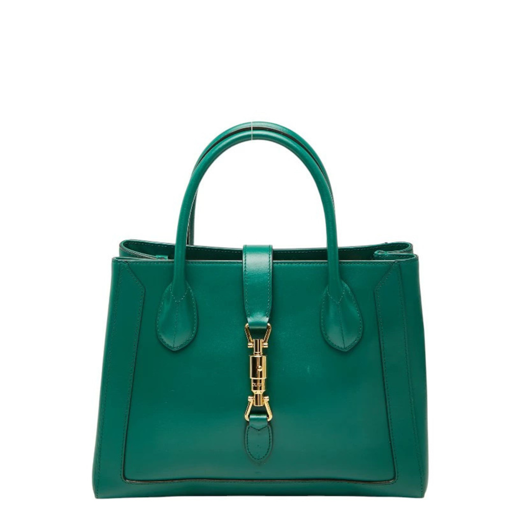 Gucci Jackie Handbag Green Leather